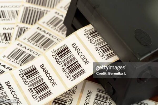 BARCODE STICKER ROLL { ALL SIZE }