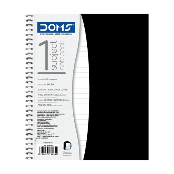 DOMS ONE SUBJECT BOOK