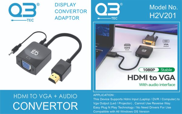 HDMI TO VGA + AUDIO CONVERTOR